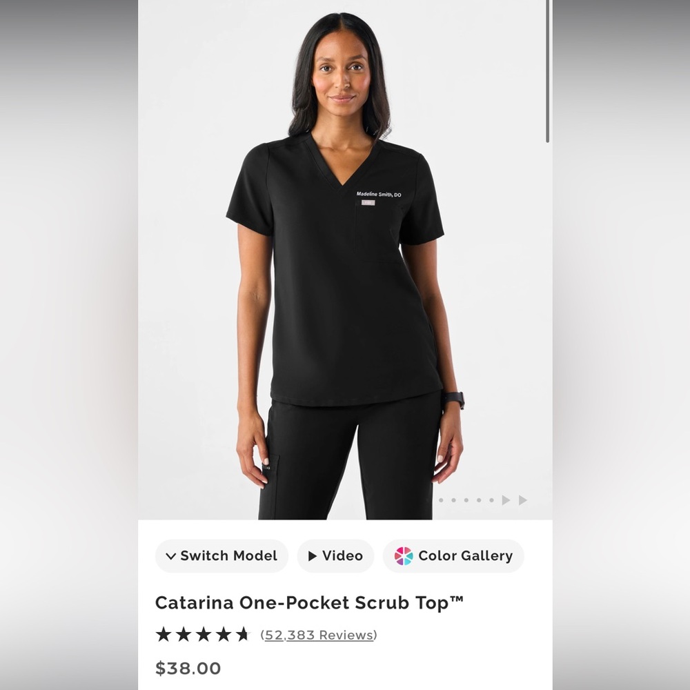 Catarina One-Pocket Scrub Top